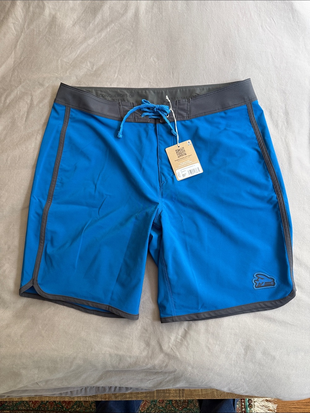 Patagonia Royal Blue and Gray Men’s Board Shorts